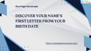 Discover Your Name's First Letter from Your Birth Date