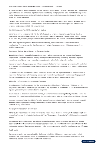 What-Is-the-Right-Choice-for-High-Risk Pregnancy: Normal Delivery or C-Section?