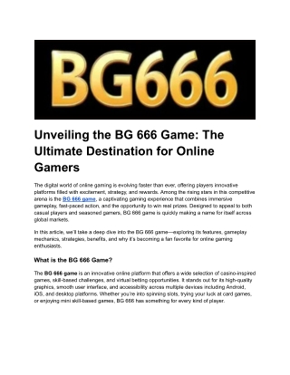 bg 666 game pdf