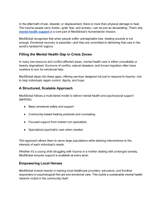 Mental Health Support_ A Lifeline in Humanitarian Crises