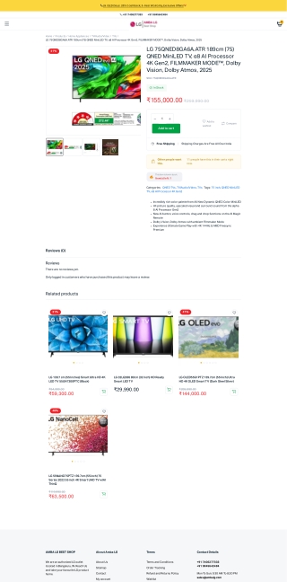 Buy LG 75QNED8GA6A 189cm (75 inch) QNED MiniLED Smart TV - LG Online Stores