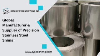 Sysco Shims Get High-Quality Stainless Steel Shims in India