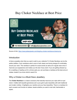 Buy Choker Necklace at Best Price