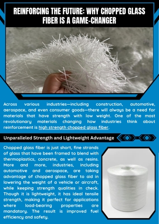 High Performance Chopped Glass Fiber
