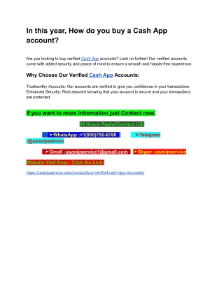 In this year, How do you buy a Cash App account