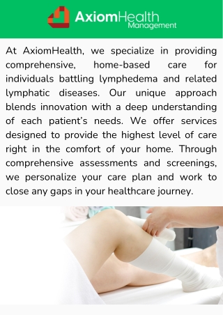 Effective Lymphedema Therapy Services in Florida Counties Getting Overwhelming Response to Best Agencies
