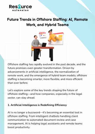 Future Trends in Offshore Staffing AI, Remote Work, and Hybrid Teams