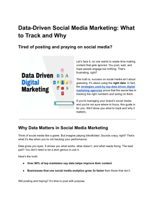 Data-Driven Social Media Marketing_ What to Track and Why