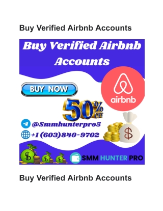 Buy Verified Airbnb Accounts