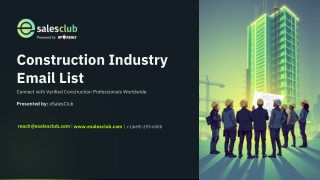 Buy Construction Industry Email List | 100% Verified Contacts