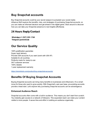 How To Buy Snapchat Accounts  Step By Step