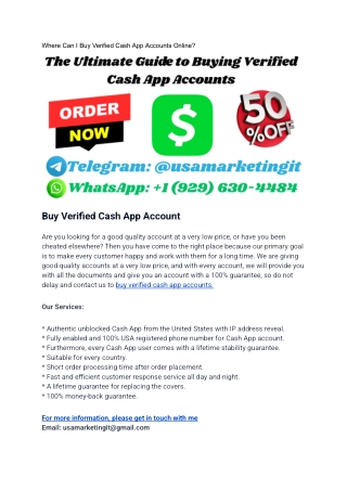 Where Can I Buy Verified Cash App Accounts Online_