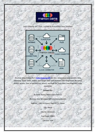 Data Cleaning API  Fast, Scalable & Automated Data Solutions
