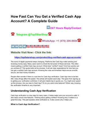 How Fast Can You Get a Verified Cash App Account