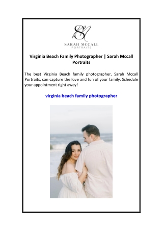 Virginia Beach Family Photographer  Sarah Mccall Portraits