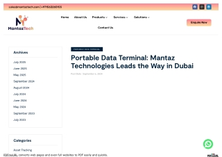 Buy Reliable Portable Data Terminal in Dubai – Mantaz Technologies