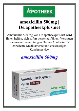 amoxicillin 500mg | De.apotheekplus.net