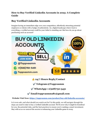 How to Buy Verified Linkedin Accounts in 2025_ A Complete Guide