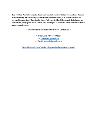 Top 10 Sites To Buy verified paypal Accounts in 2025