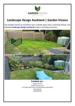 Landscape Design Auckland | Garden Visions