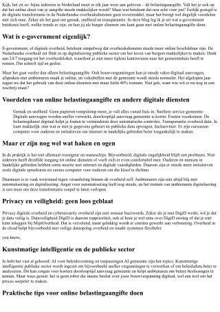 Online belastingaangifte doen tips