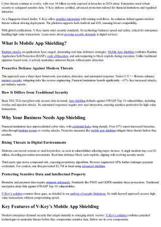 V-Key Mobile app shielding