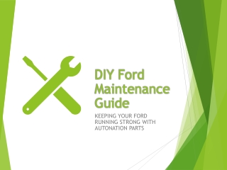 Ford Maintenance Checklist for Smooth Driving