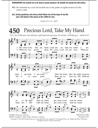Precious Lord, Take my Hand