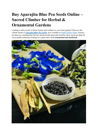 Buy Aparajita Blue Pea Seeds Online