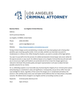 Los Angeles Criminal Attorney