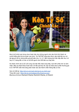 TAPBET ETI_ Cập Nhật Kèo Tỷ Số Chính Xác Liên Tục