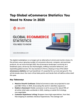Top Global eCommerce Statistics You Need to Know in 2025