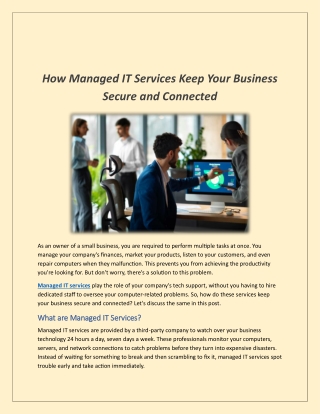 How Managed IT Services Keep Your Business Secure and Connected