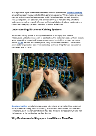 What is Structured Cabling and Why is it Important_