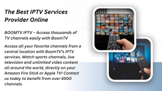 The Best IPTV Services Provider Online
