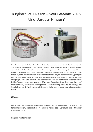 Ringkern Vs. EI-Kern – Wer Gewinnt 2025 Und Darüber Hinaus?