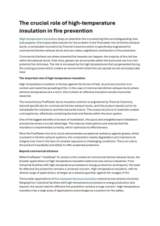 The crucial role of high