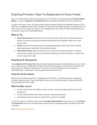 Exploring Princeton_ Must-Try Restaurants for Every Foodie