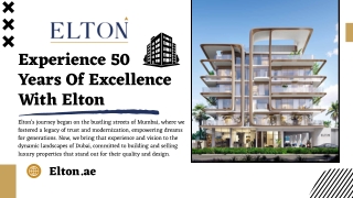 Luxury Apartments in Meydan - Elton