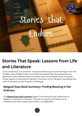 Stories That Speak: Life Lessons in Simple Words