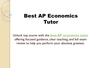 Best AP Economics Tutor