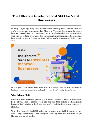 The Ultimate Guide to Local SEO for Small Businesses