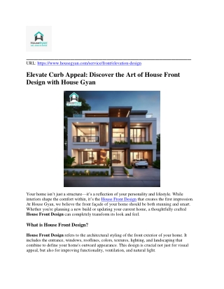Elevate Curb Appeal Discover the Art of House Front Design with House Gyan