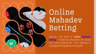 Online Mahadev Betting ID