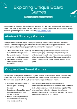 Exploring Uncommon Board Game Types: An Innovative Guide