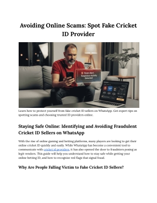 Avoiding Online Scams_ Spot Fake Cricket ID Provider