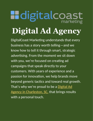 Digital Ad Agency in Charleston, SC: Elevating Brands with Every Click