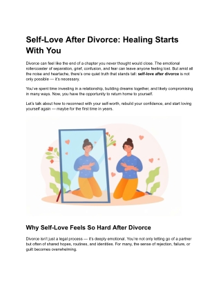 Self-Love After Divorce_ Healing Starts With You