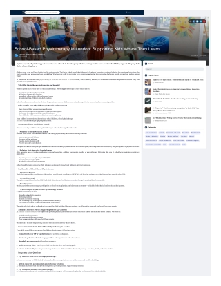 School-Based Physiotherapy in London: Supporting Kids Where They Learn