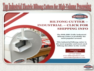 Top Industrial Electric Biltong Cutters for High-Volume Processing